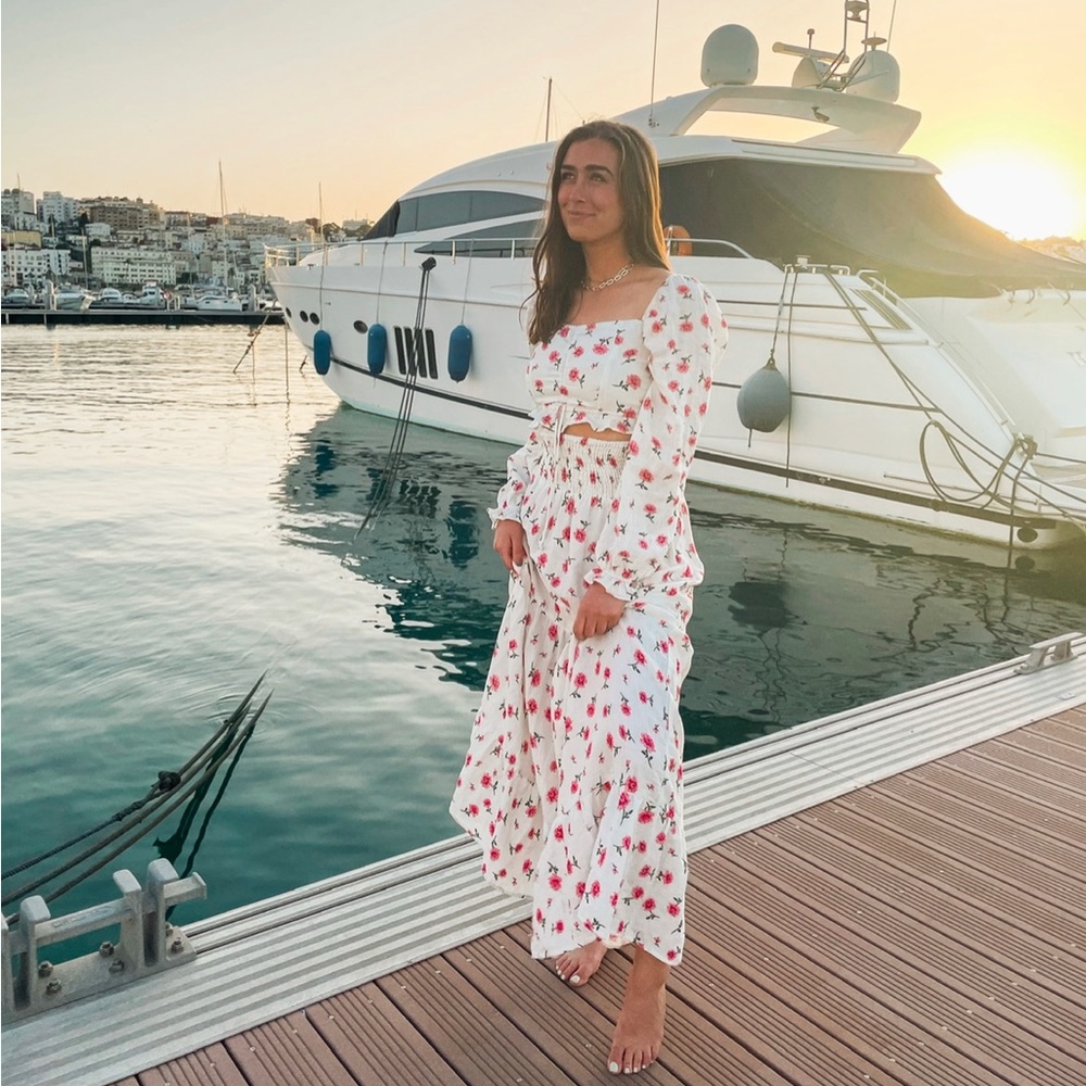 Show Me Your Mumu Floral Skirt and Top Set